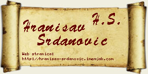 Hranisav Srdanović vizit kartica